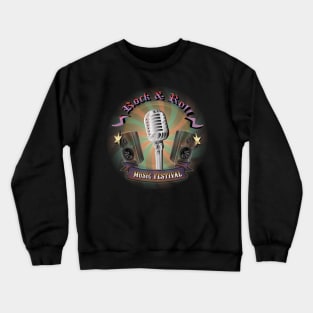 Rock And Roll Music Festival Crewneck Sweatshirt